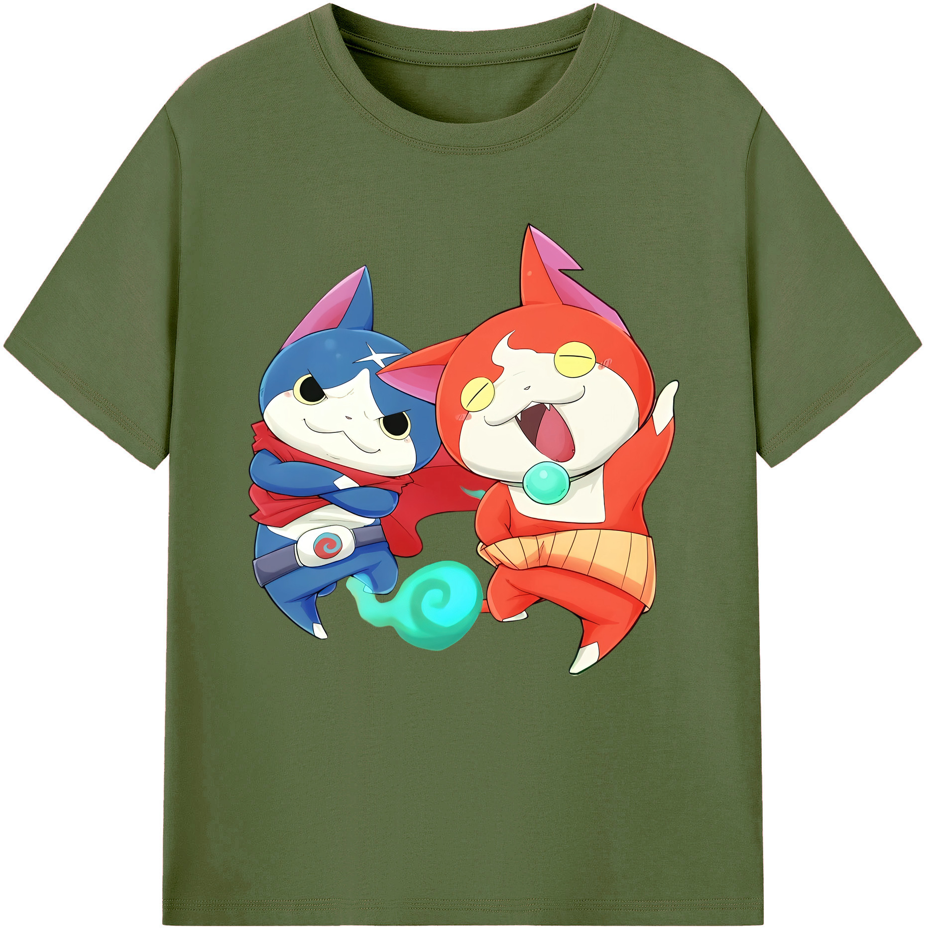 （画像用） 妖怪ウォッチ Yo-kai Watch 綿100％半袖Tシャツ（フロントプリント）